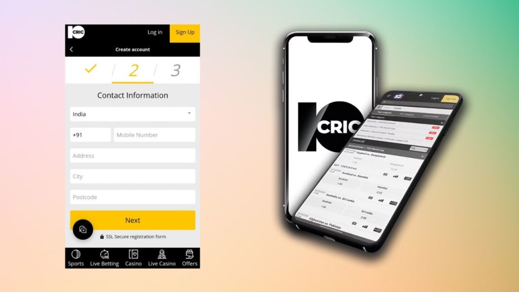 10Cric Betting Application in India overview