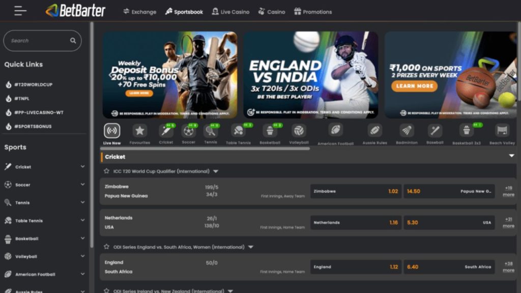 How to use Betbarter cricket betting website